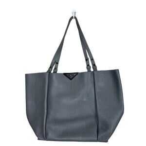 Botkier Gray Leather Tote Bag‎ Magnet Closure Gray/Gunmetal